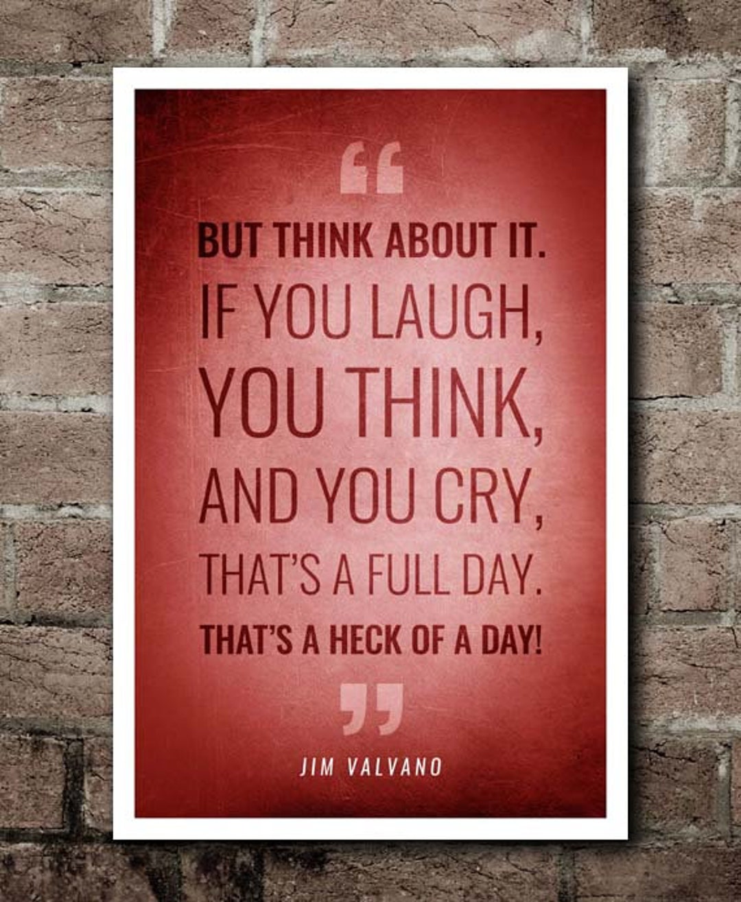 Jim Valvano full Day, Heck of A Day Quote Poster 12x18 Etsy