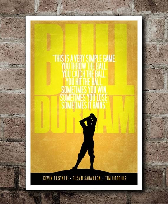 Lollygaggers - Iconic Bull Durham Expression Framed Print Poster Wall or  Desk Mount Options 