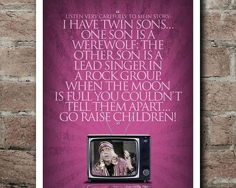The Carol Burnett Show GYPSY FORTUNE TELLER Quote Poster (12"x18")