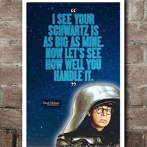 SPACEBALLS Dark Helmet Movie Quote Poster 12x18 image 1