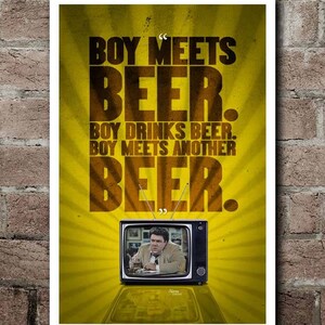 CHEERS Norm Peterson &quot;Boy Meets Beer&quot; Quote Poster (12&quot;x18&quot;)