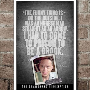 The Shawshank Redemption &quot;CROOK&quot; Quote Poster (12&quot;x18&quot;)