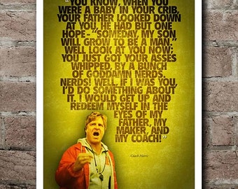 Revenge Of The Nerds COACH "NERD" SPEECH (12"x18")