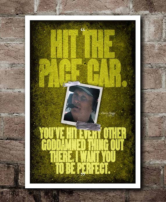 Days Of Thunder Quotes Days Of Thunder Pace Car Quote Poster | Etsy Norway