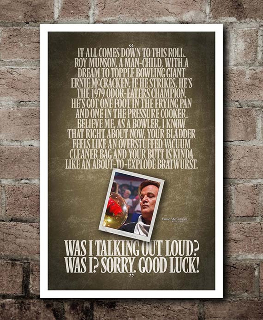 Kingpin was I Talking Out Loud Quote Poster 12x18 Etsy