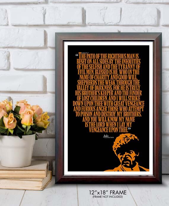【パルプ・フィクションより】シルクスクリーンポスター ジュールズ名台詞 PULP FICTION - JULES Quote Poster (12