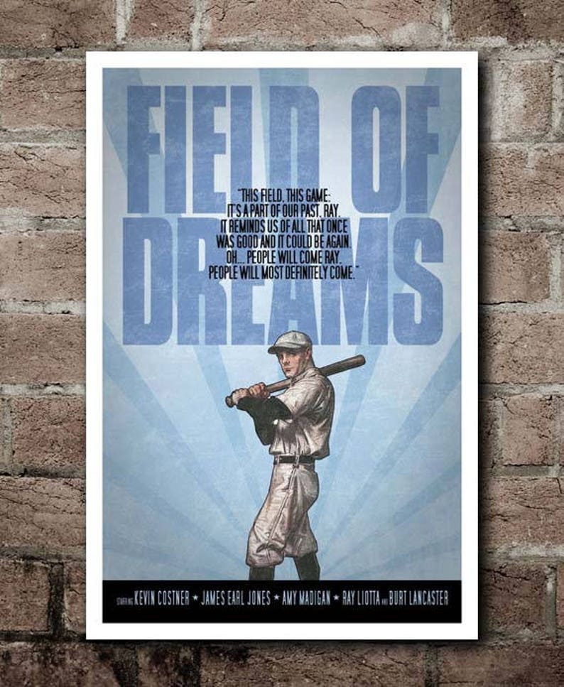 FIELD OF DREAMS Movie Quote Poster 12x18 image 1