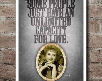 GUNSMOKE Miss Kitty "Unlimited Capacity For Love" Quote Poster (12"x18")