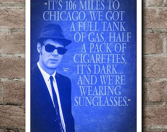 blues brothers quote half a pack of cigarettes We got full tank gas, a of cigarettes, it's dark, and we're wearing sunglasses We got a full tank