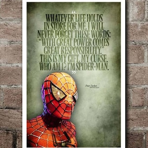 SPIDER-MAN "Great Power" Quote Poster (12"x18")