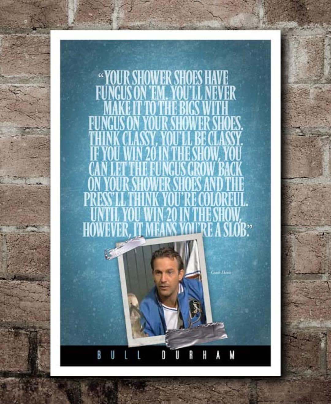 Bull Durham shower Shoes Quote Poster 12x18 Etsy