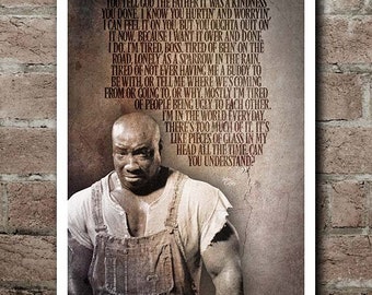 The Green Mile John Coffey Speech Quote Postere (12"x18")