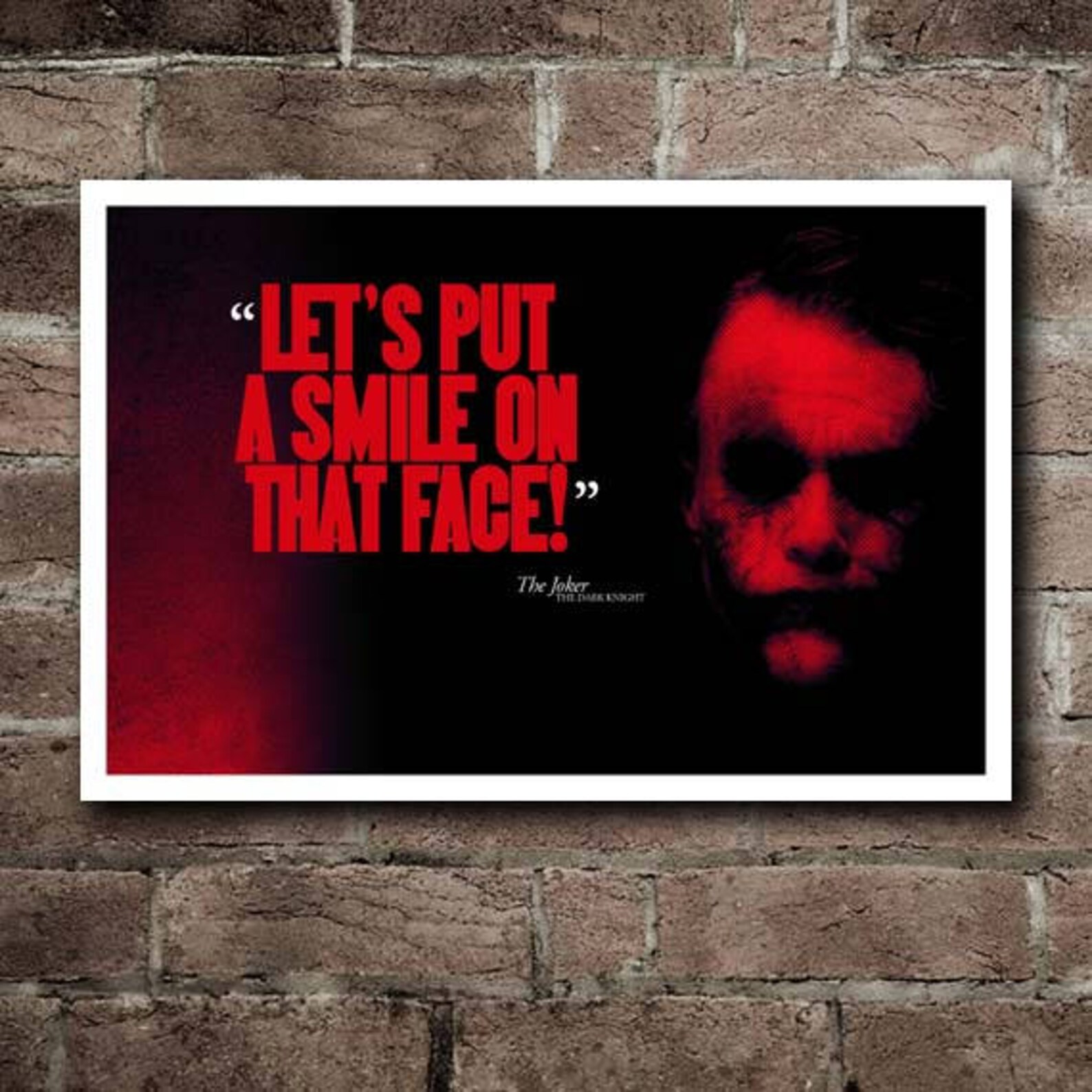 The Dark Knight THE JOKER Quote Poster 18x12 Etsy