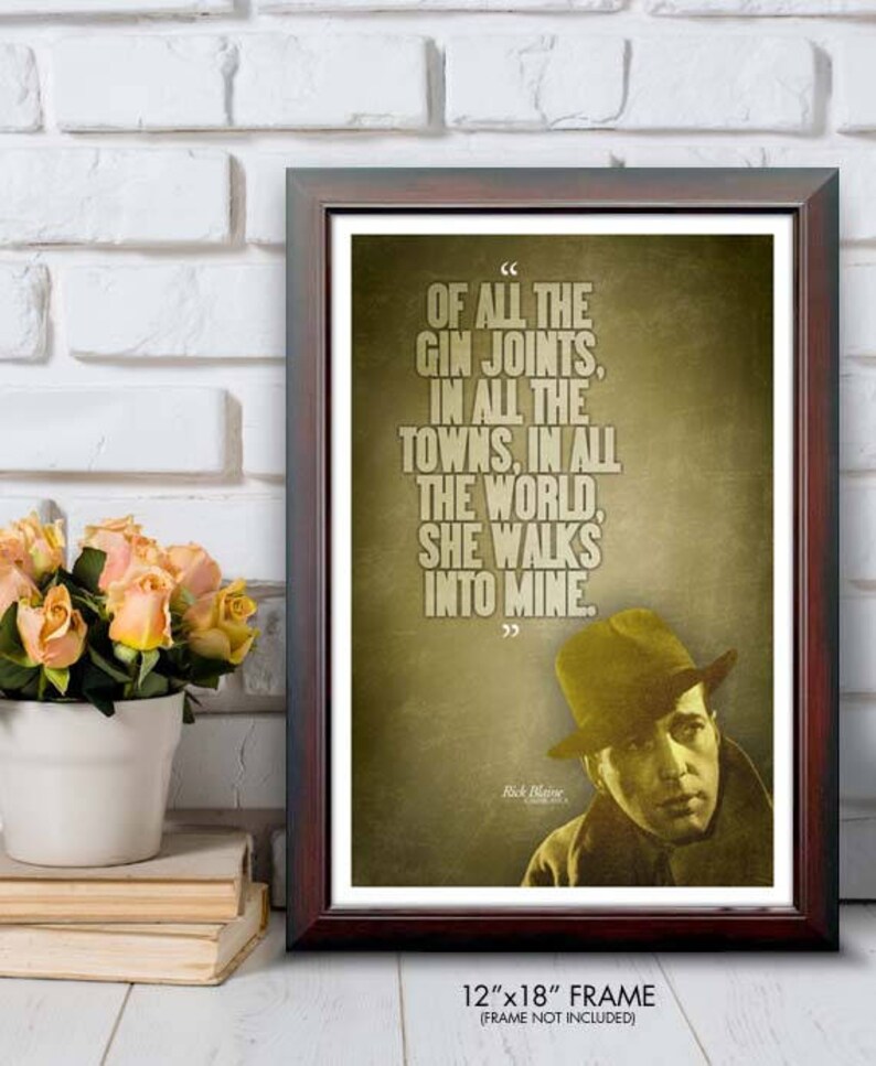 CASABLANCA gin Joints Quote Poster Etsy