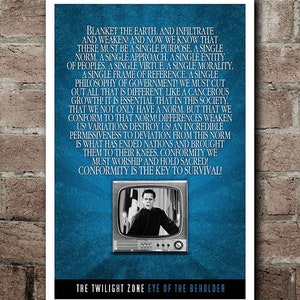 THE TWILIGHT ZONE &quot;Eye Of The Beholder&quot; The Leader Speech Poster (12&quot;x18&quot;)