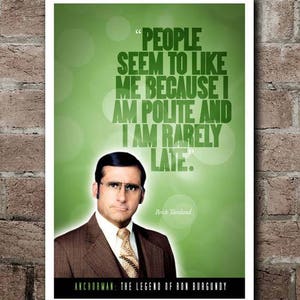 ANCHORMAN Brick Tamland &quot;People Seem To Like Me&quot; Quote Poster (12&quot;x18&quot;)