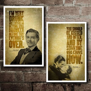 Gone With The Wind RHETT BUTLER Combo Pack Quote Posters - REDUCED Shipping* Included