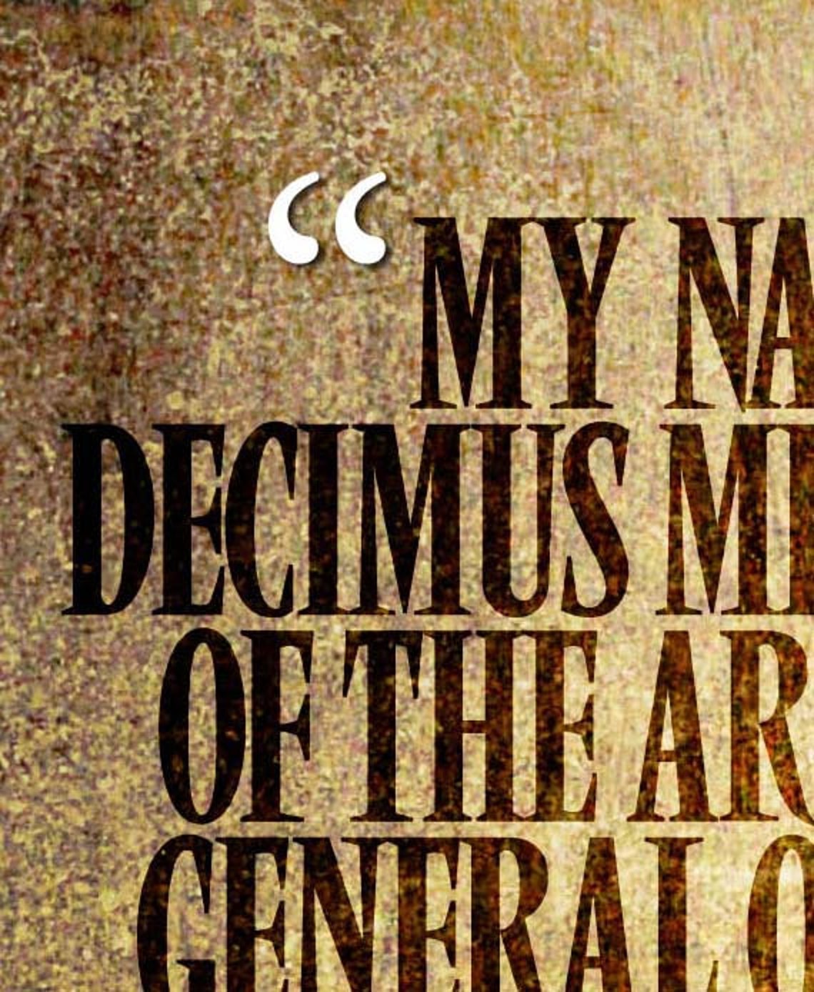 GLADIATOR my Name is Maximus Movie Quote Poster Etsy