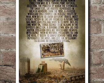 IDIOCRACY Intro Narrative Quote Poster (12"x18")