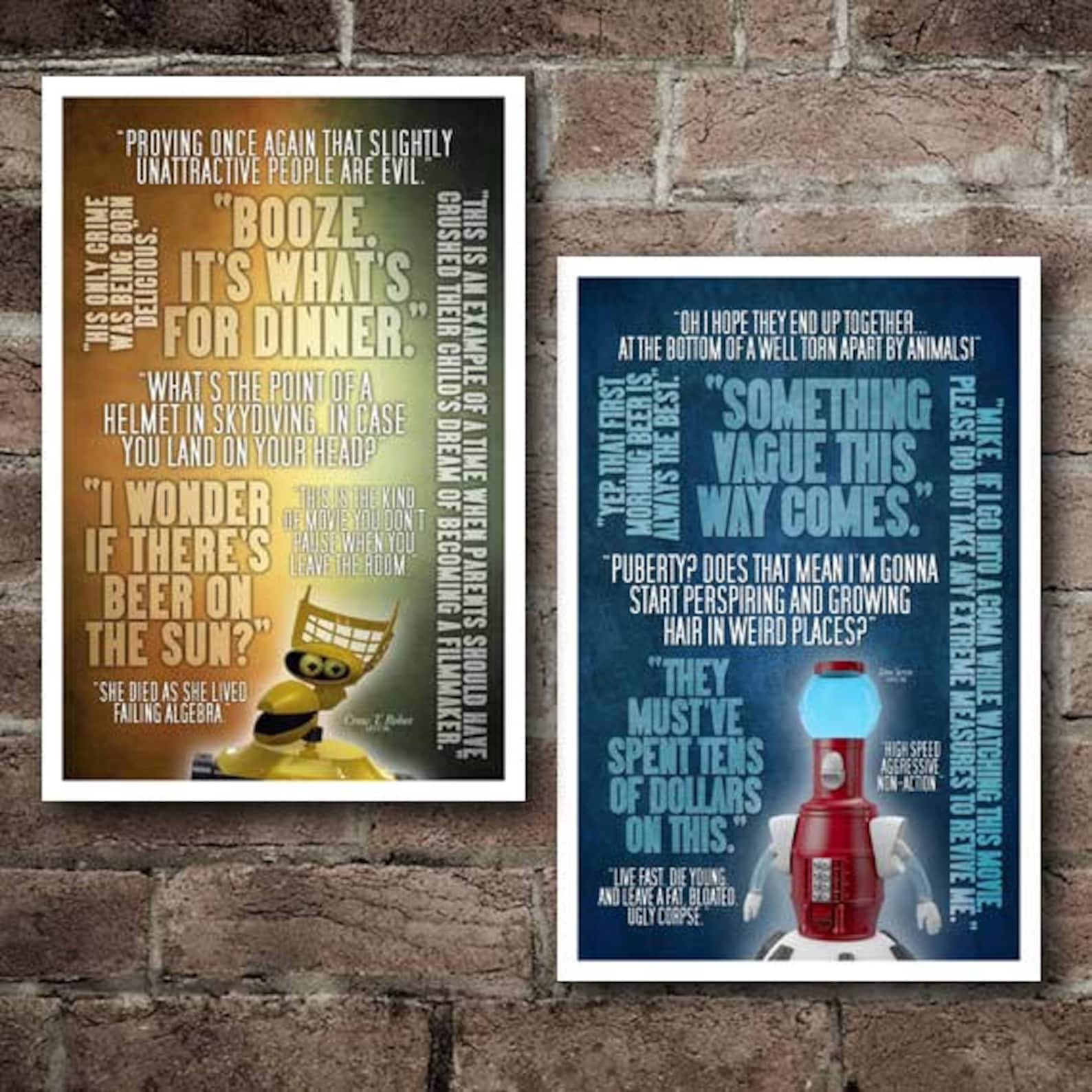 MST3K Crow T Robot and Tom Servo Quotes COMBO PACK: Reduced Shipping ...