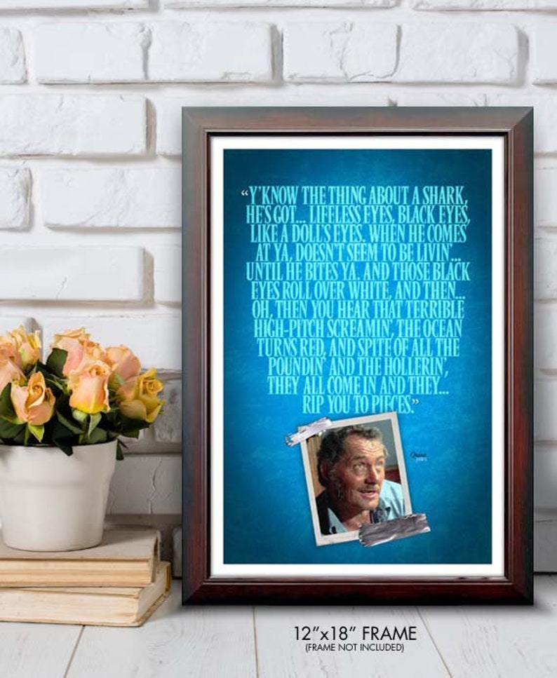 JAWS Quint Speech Quote Poster 12x18 Etsy
