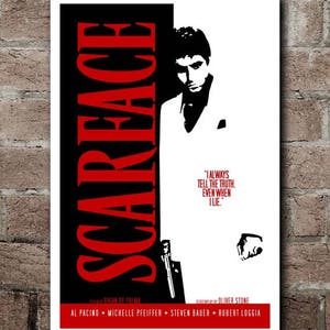 SCARFACE Movie Quite Poster 12x18 image 1