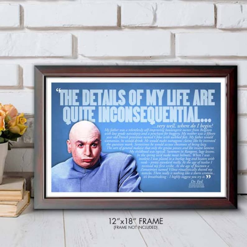 Austin Powers DR. EVIL details of My Life Quote Etsy