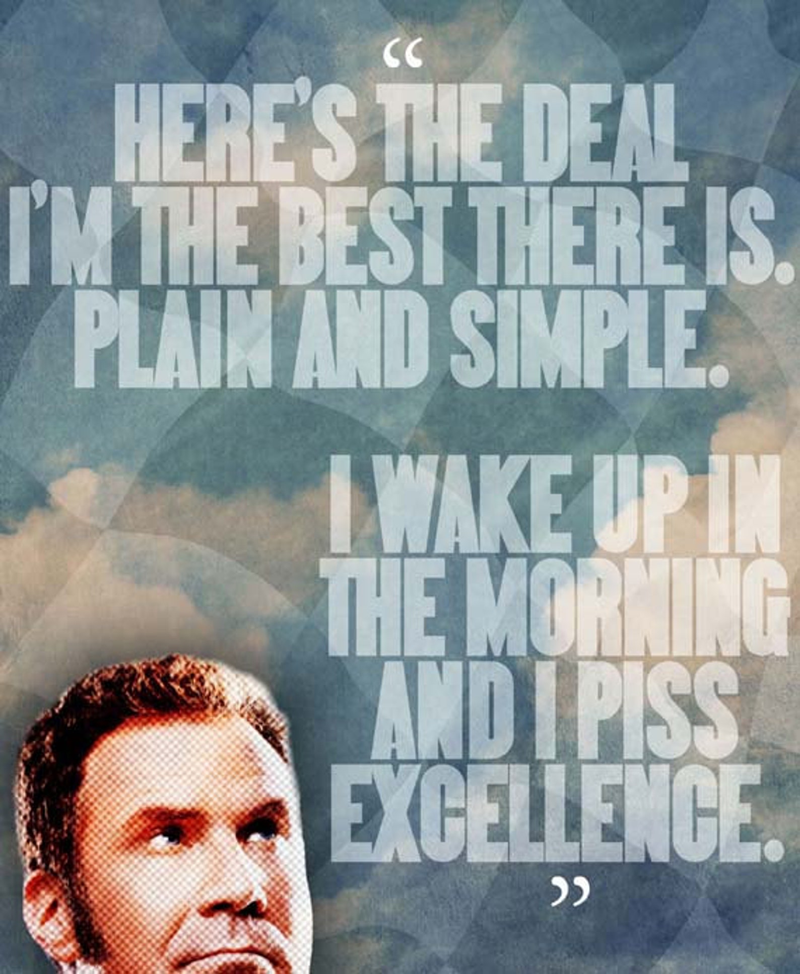 TALLADEGA NIGHTS Ricky Bobby excellence Quote - Etsy