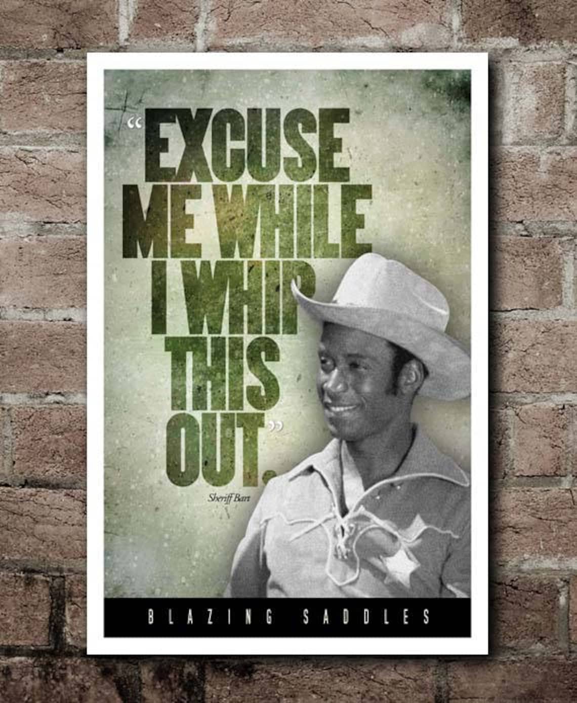 BLAZING SADDLES whip This Out Quote Poster Etsy