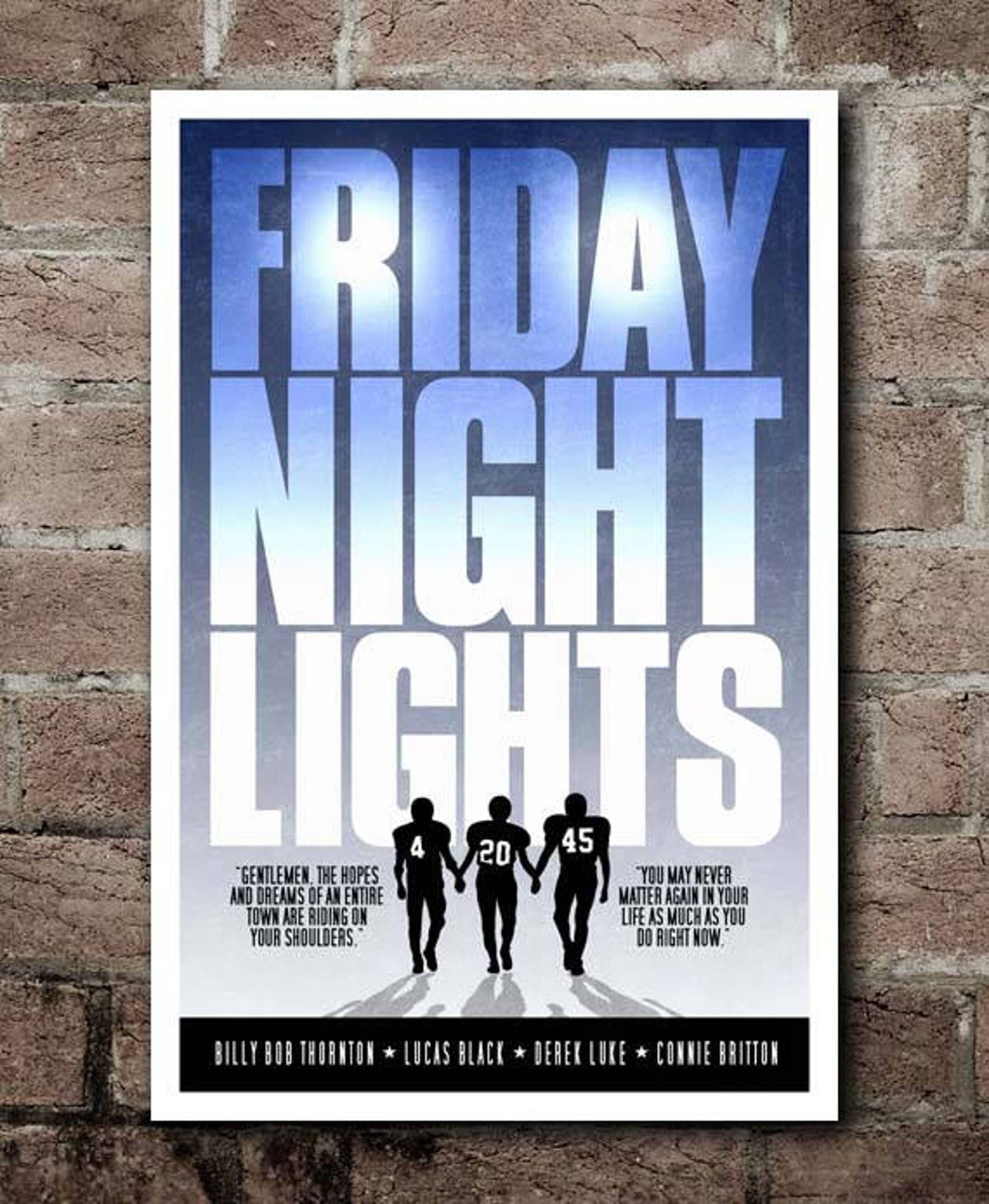 Friday Night Lights Movie Quote Poster (12