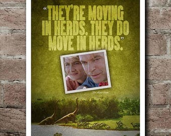 Jurassic Park "HERDS" Quote Poster (12"x18")