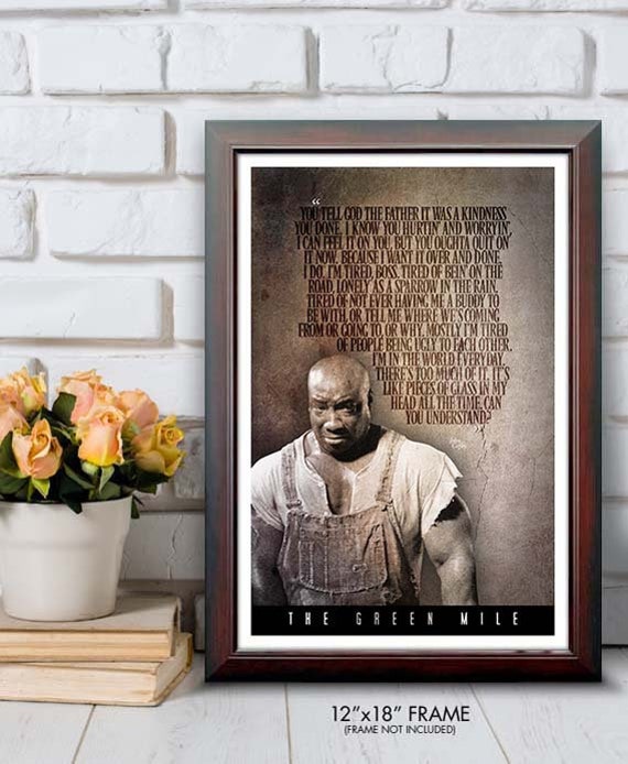 Affiche De Citation De Discours De John Coffey De Green Mile Etsy France Affiche De Citation De Discours De John Coffey De Green Mile Etsy France