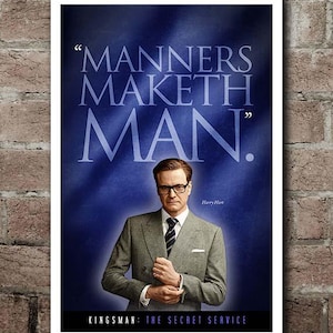 K*M様 MANNERS MAKETH MAN キングスマン 金属製のポスター？ Manners Maketh Man Kingsman - Etsy