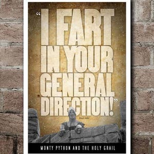 Monty Python & The Holy Grail &quot;FART&quot; Quote Poster (12&quot;x18&quot;)