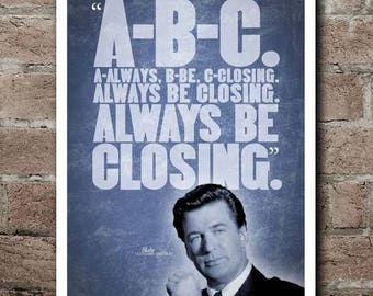 Glengarry Glen Ross "A-B-C" Quote Poster (12"x18")