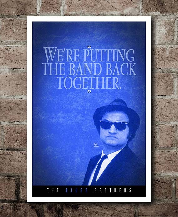 ☕【直筆サイン】The Blues Brothers Blues Brothers Playbill Poster Print | The Original Underground