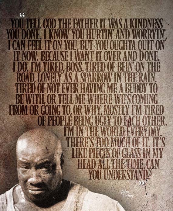 Affiche De Citation De Discours De John Coffey De Green Mile Etsy France Affiche De Citation De Discours De John Coffey De Green Mile Etsy France