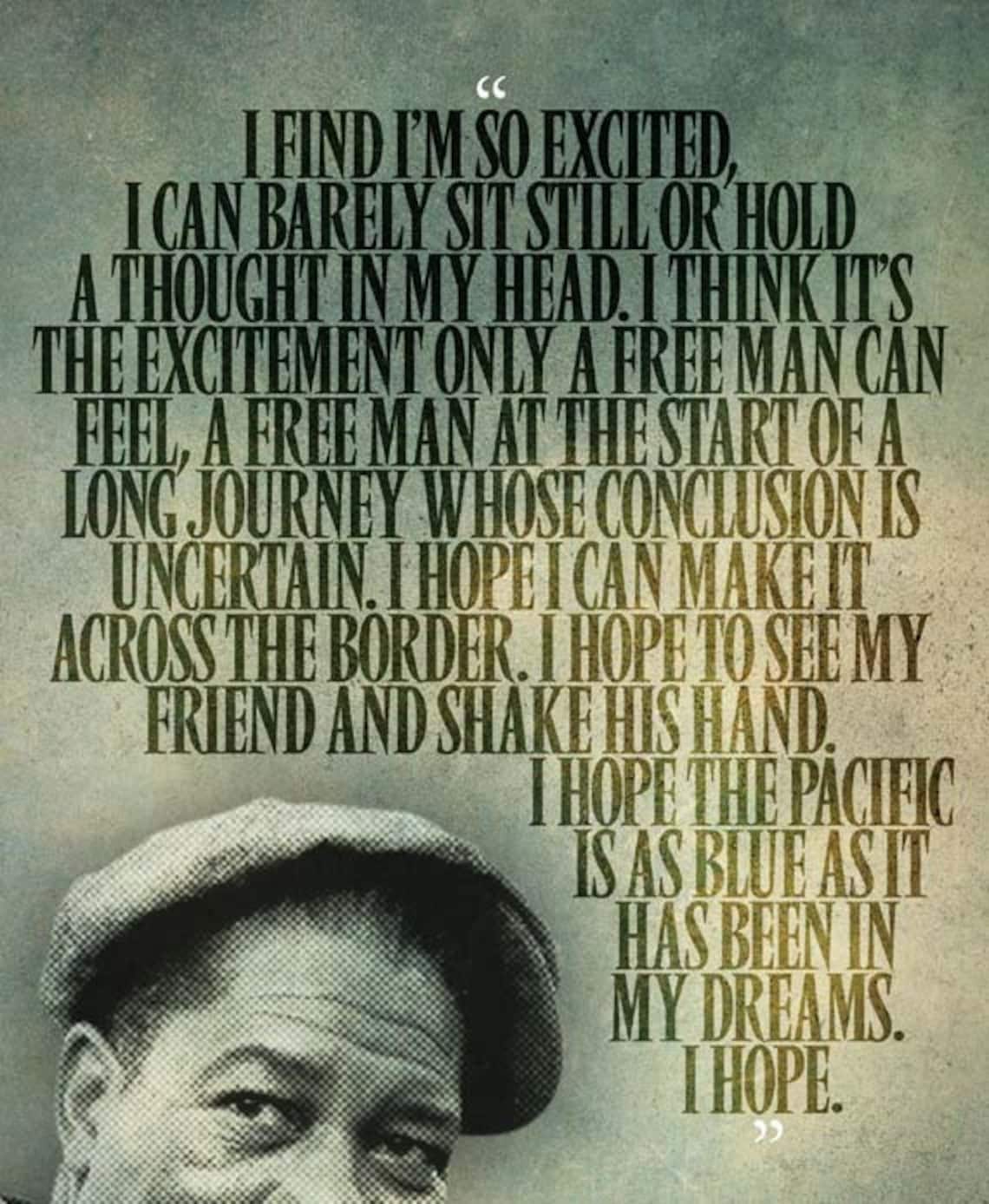 The SHAWSHANK REDEMPTION Red i Hope Quote Poster - Etsy