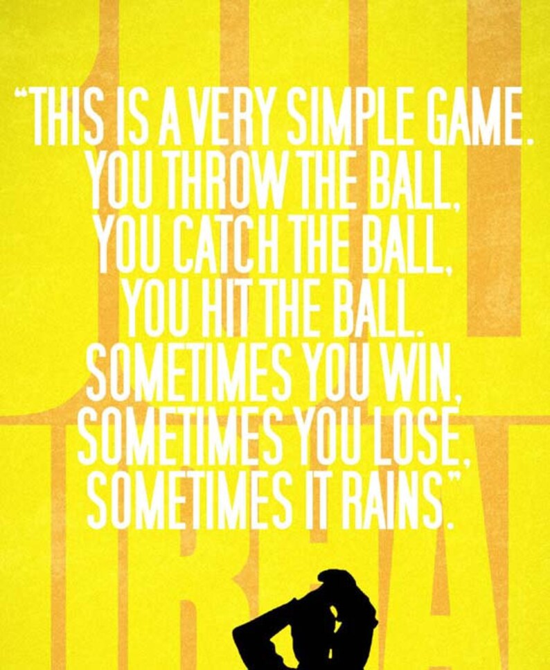 BULL DURHAM Movie very Simple Game Quote Poster Etsy