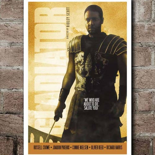GLADIATOR my Name is Maximus Movie Quote Poster Etsy