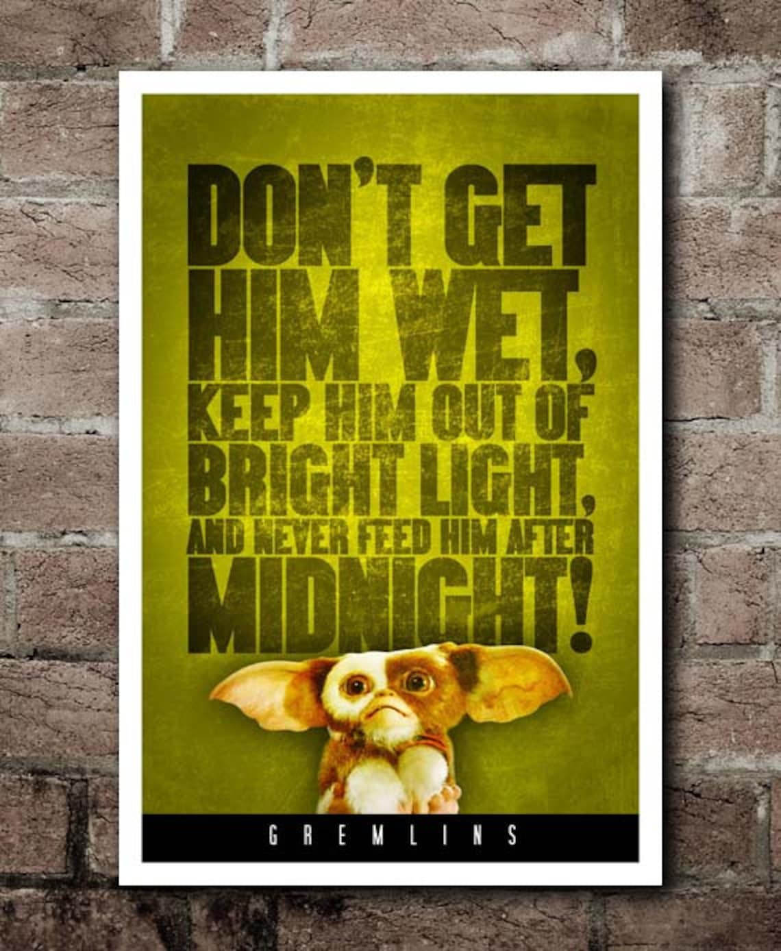 GREMLINS rules Movie Quote Poster Etsy