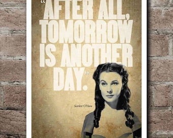 Make-up-Tasche „After All Tomorrow Is Another Day“ – Gone With The Wind Zitat, Wasserdicht