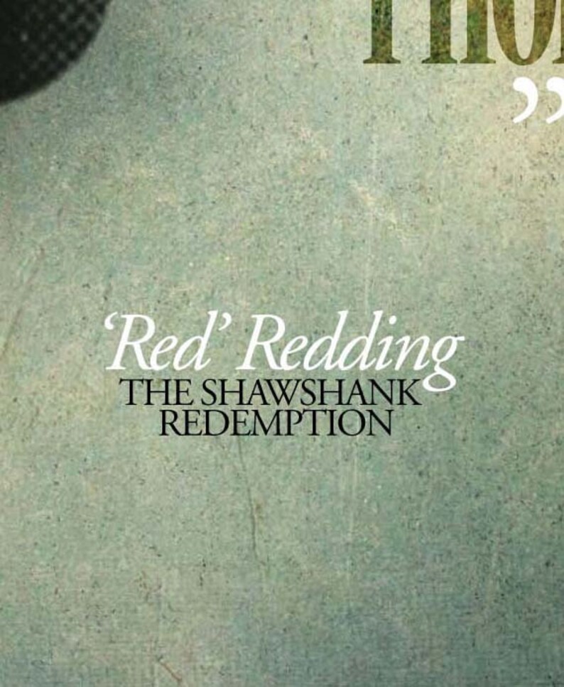 The SHAWSHANK REDEMPTION Red i Hope Quote Poster Etsy