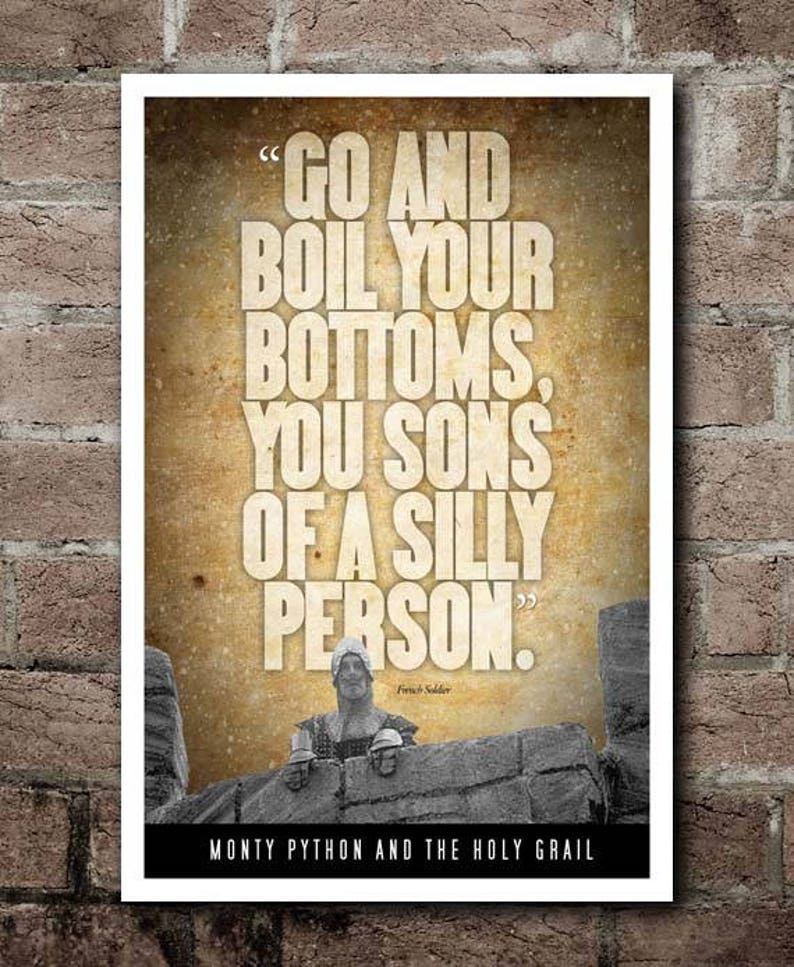 Monty Python & the Holy Grail silly Person Quote Etsy
