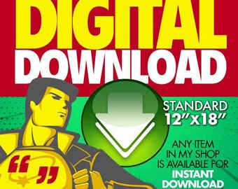 DIGITAL DOWNLOAD of Any Listing - Standard 12"x18" Size