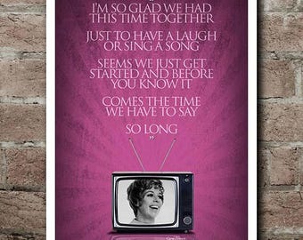 The Carol Burnett Show CLOSING SONG Quote Poster (12"x18")