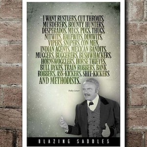 Blazing Saddles &quot;METHODISTS&quot; Speech Poster (12&quot;x18&quot;)
