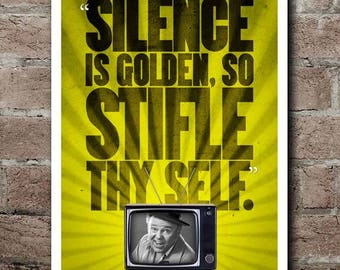 All In The Family "Stifle Thy Self" Archie Bunker Quote Poster (12"x18")