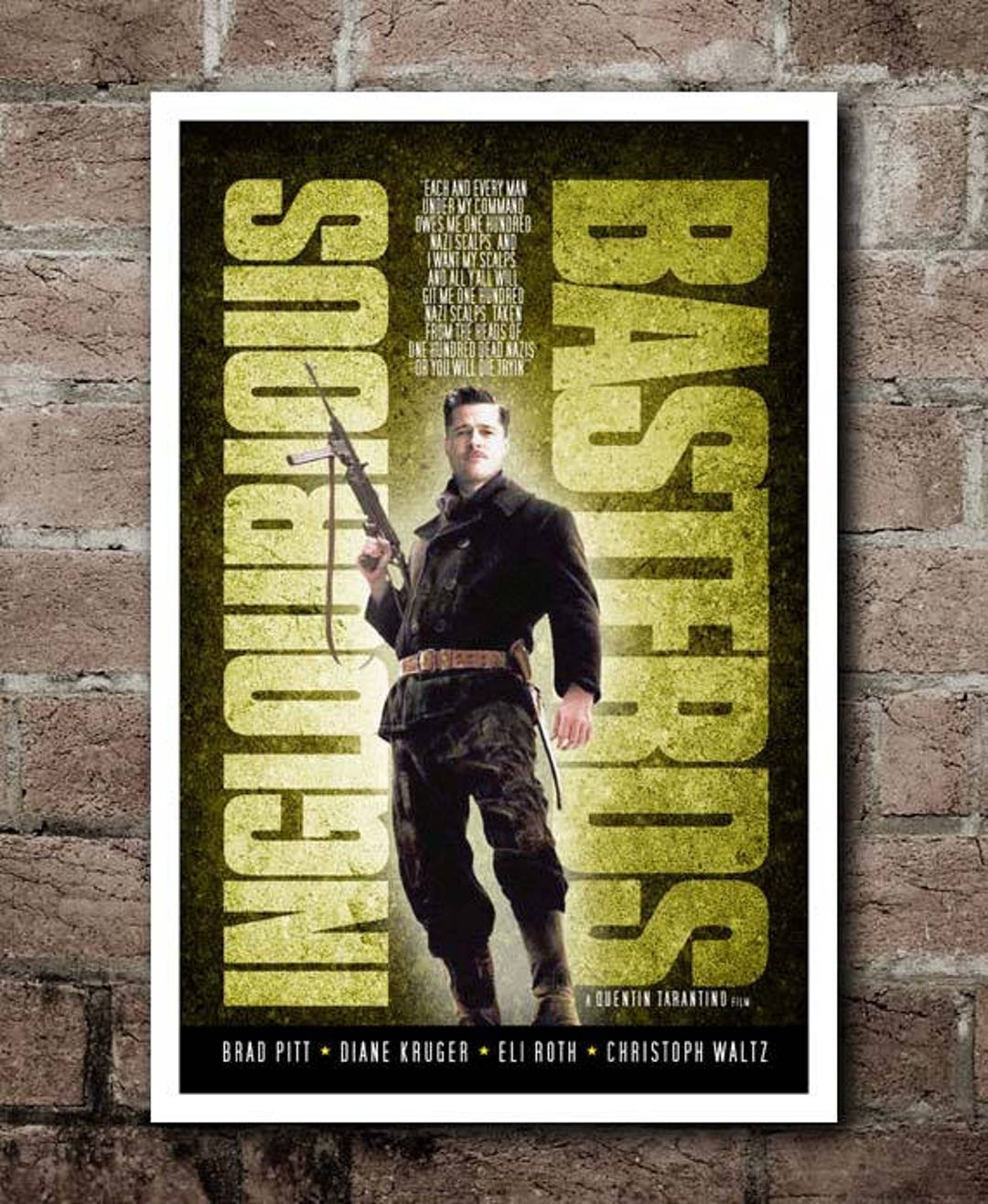 INGLOURIOUS BASTERDS Movie Quote Poster 12x18 Etsy