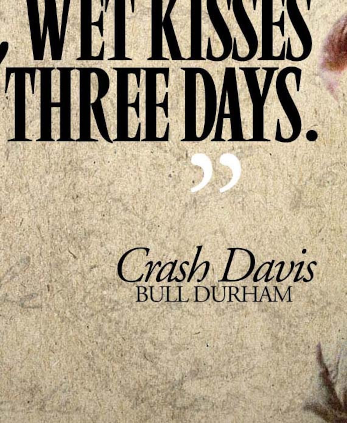 BULL DURHAM Crash Davis i Believe Quote Poster Etsy
